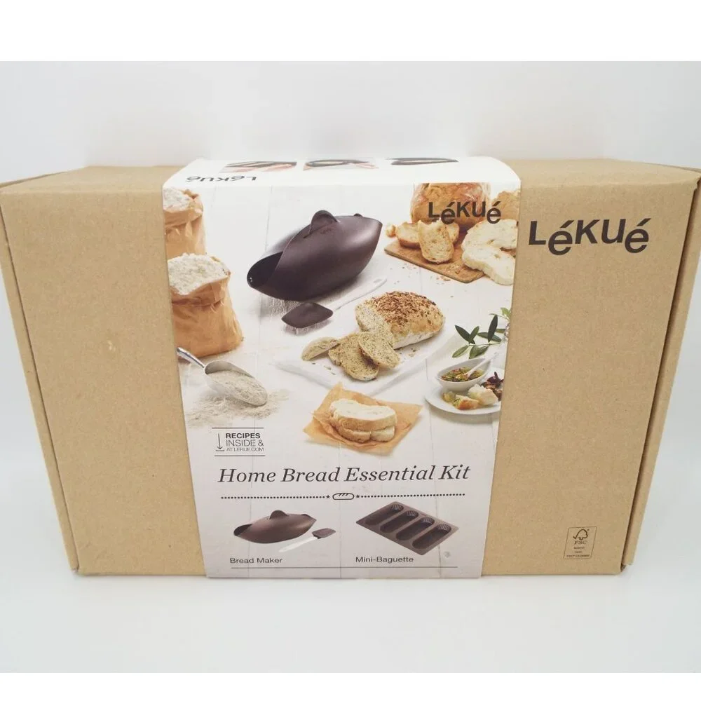 Lekue Home Bread Essential Kit Boxed Set Bread Maker Mini-Baguette New/Open Box